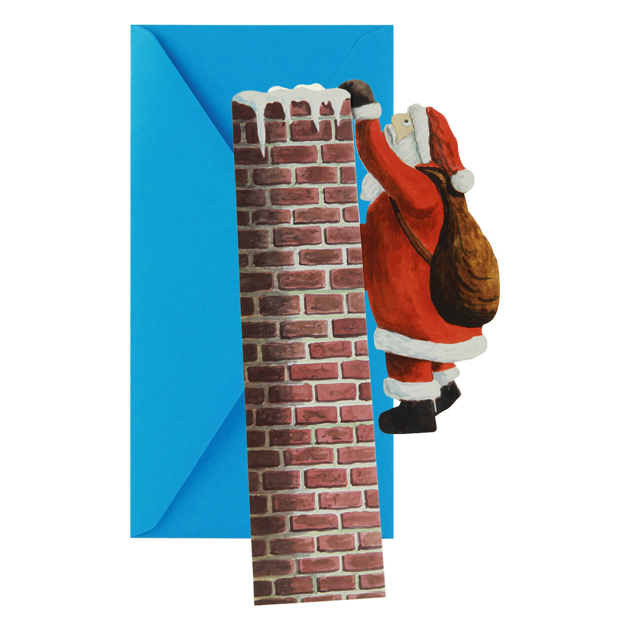 09-1807-4-Grusskarte-Nikolaus-am-Kamin-3 Santa Claus on the chimney
