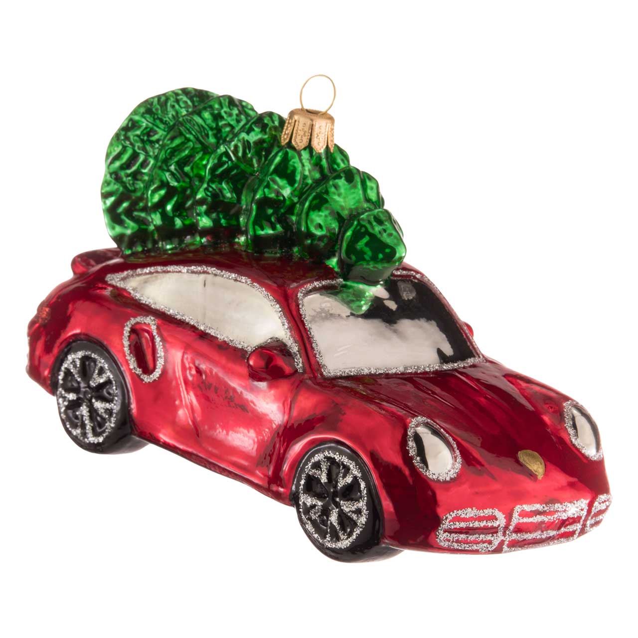 Sports car with Christmas tree Sports car with Christmas tree