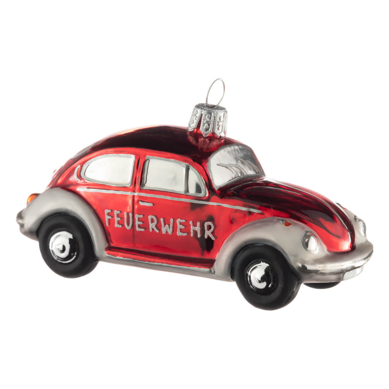 Christmas bauble: VW Beetle, emergency vehicle (Fire brigade)