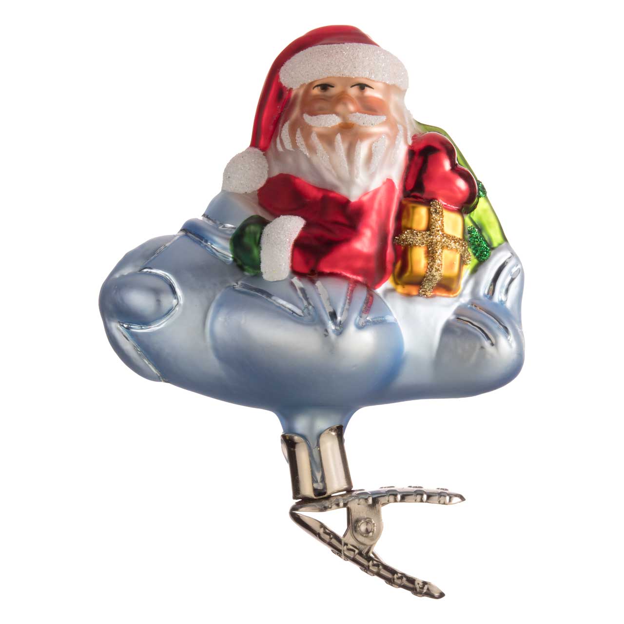 Santa Claus on an airplane