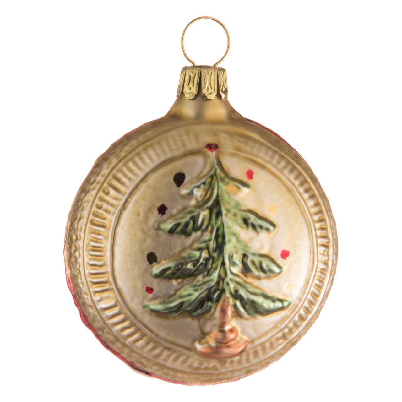Christmas bauble: Medallion with tree