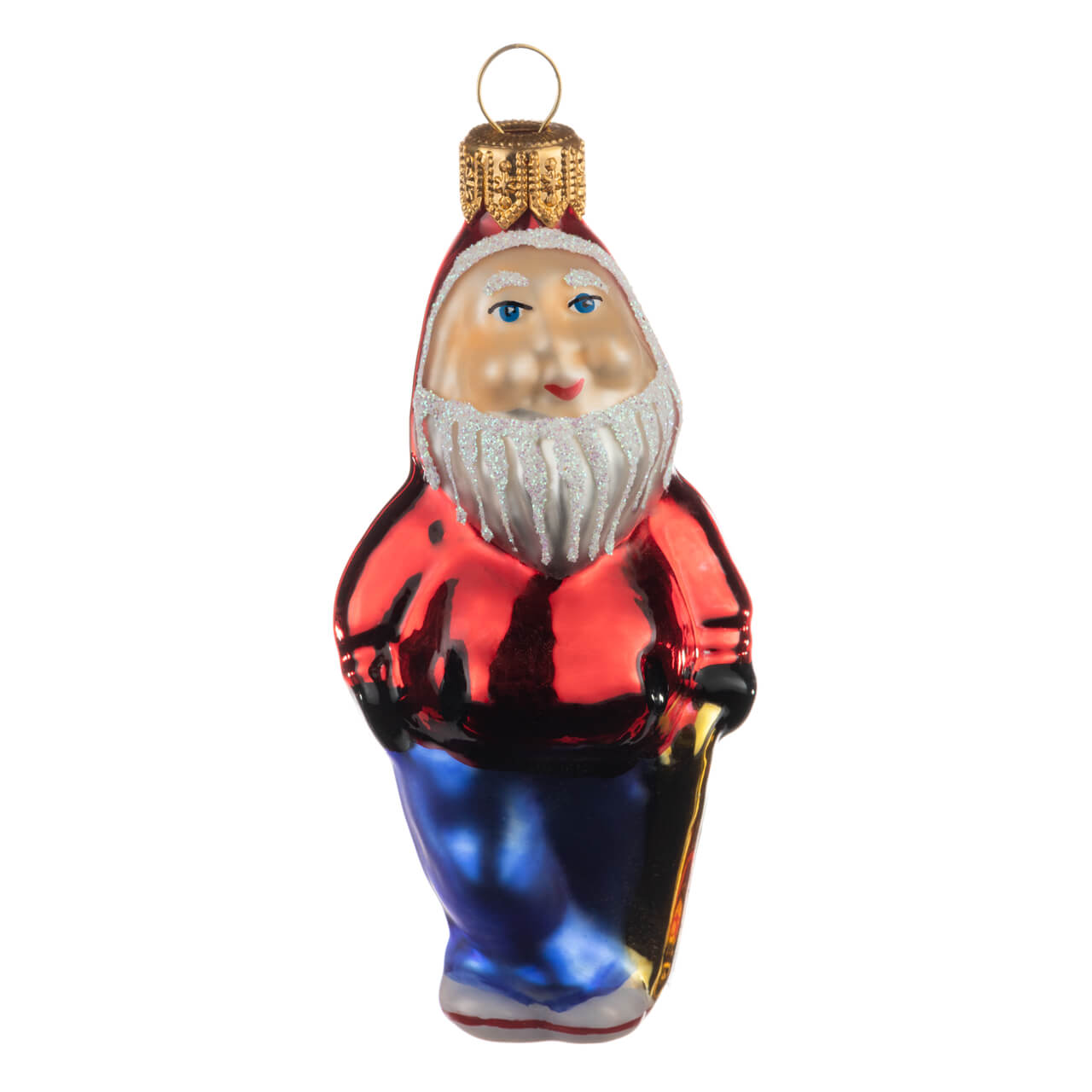 Christmas bauble: Santa Skateboarder