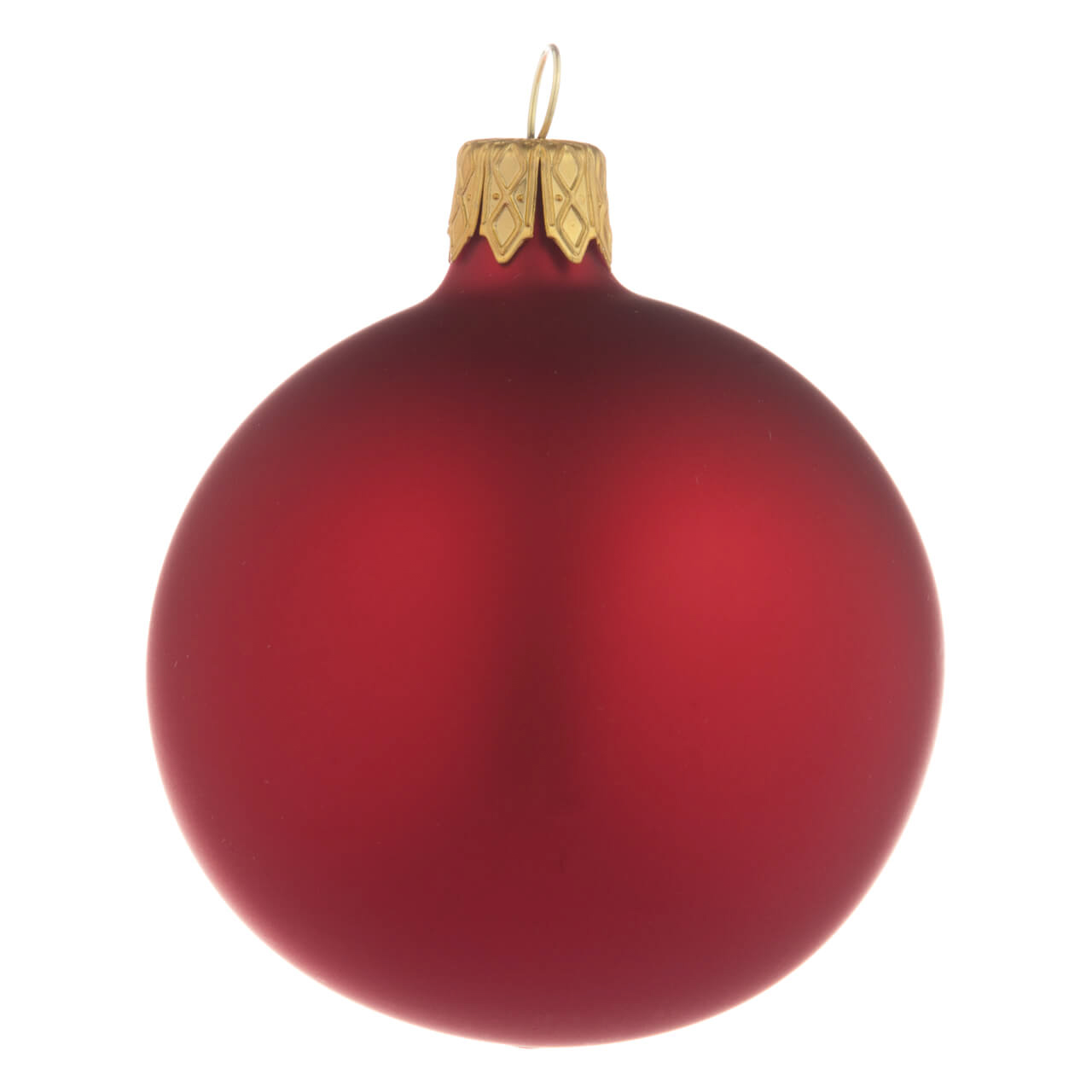 Christmas baubles: Set - uni red matt (6cm)