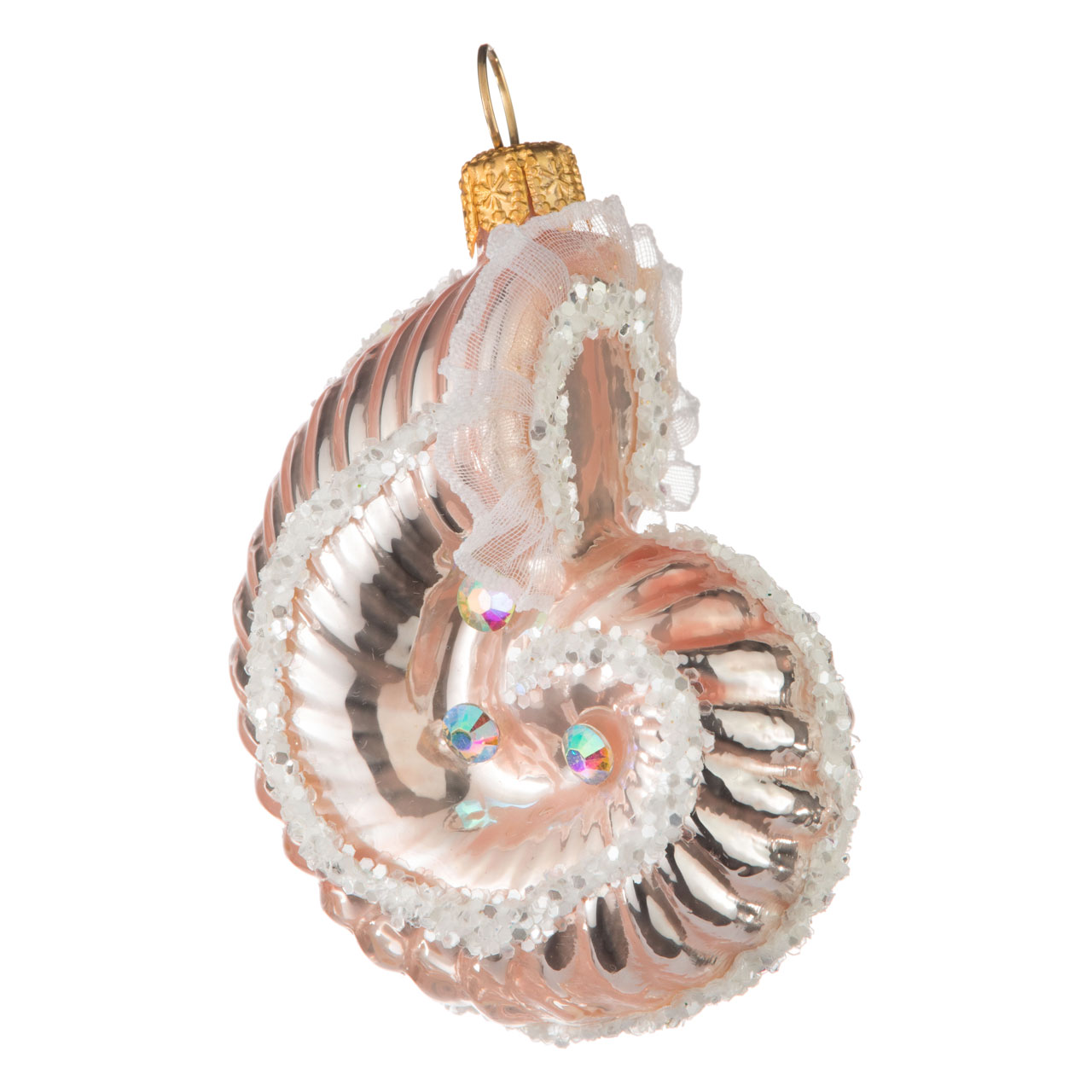 Christmas bauble: delicate snail