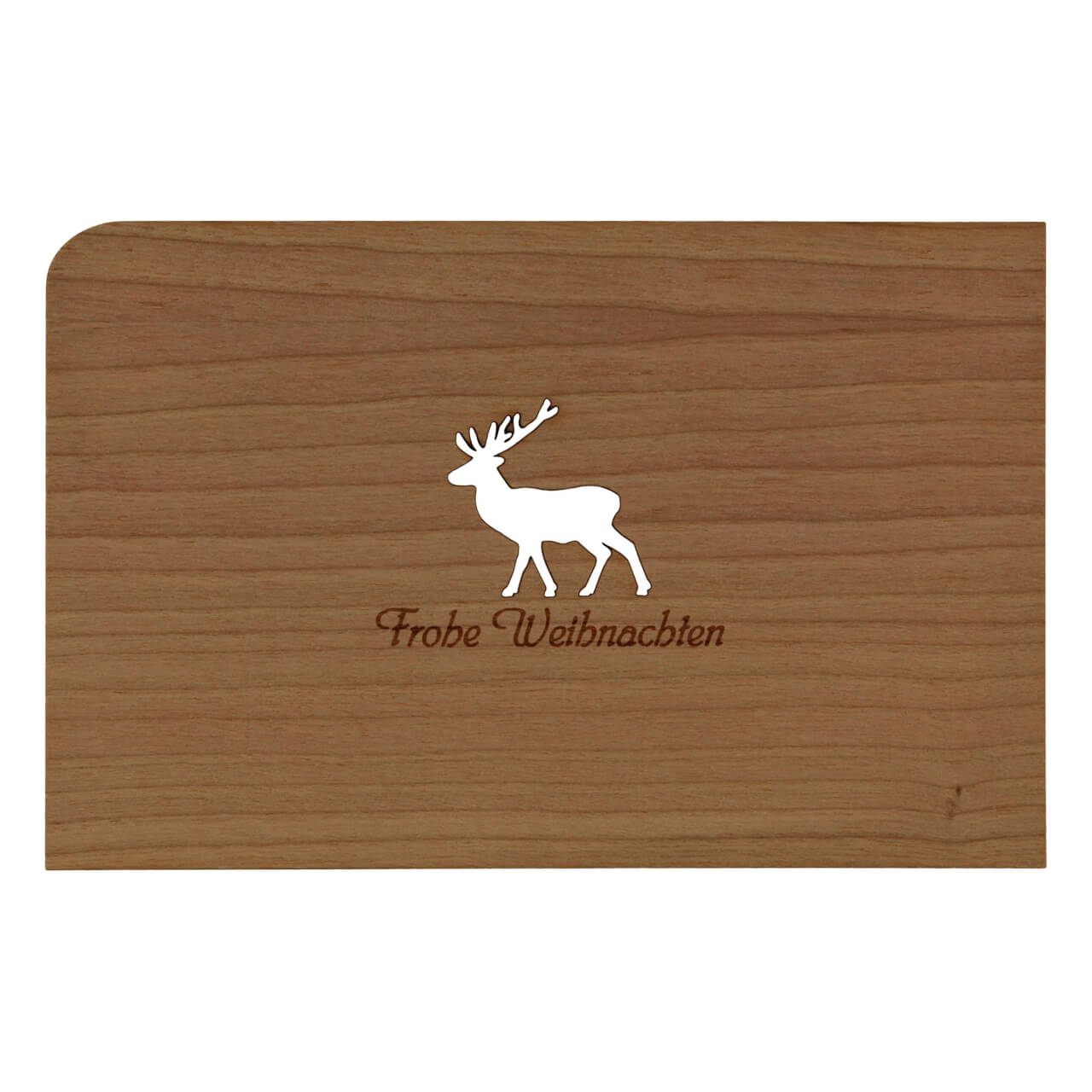 91-4855-2-Holzkarte-Rentier-1 Merry Christmas - Reindeer