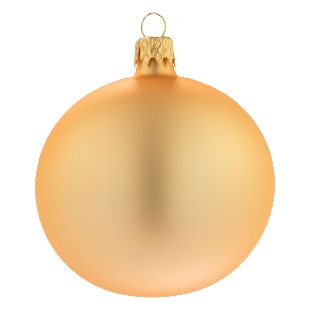 Christmas baubles: Set - uni apricot matt (8cm)