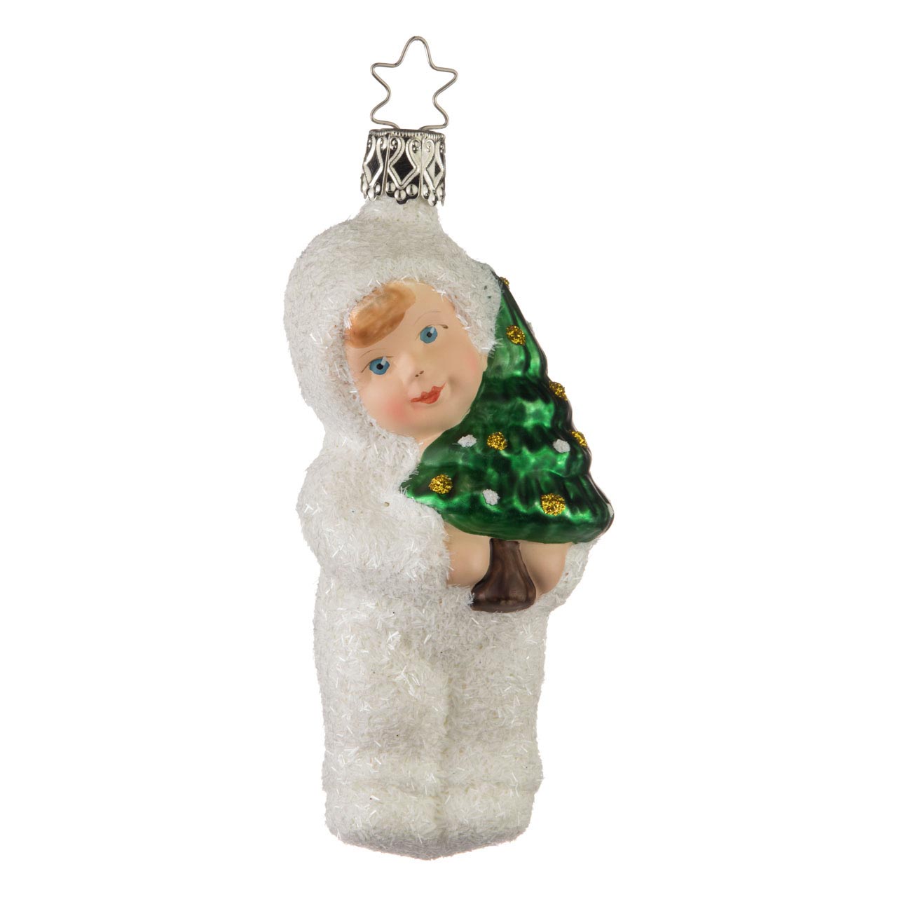 Snow child with Christmas tree Snow child with Christmas tree