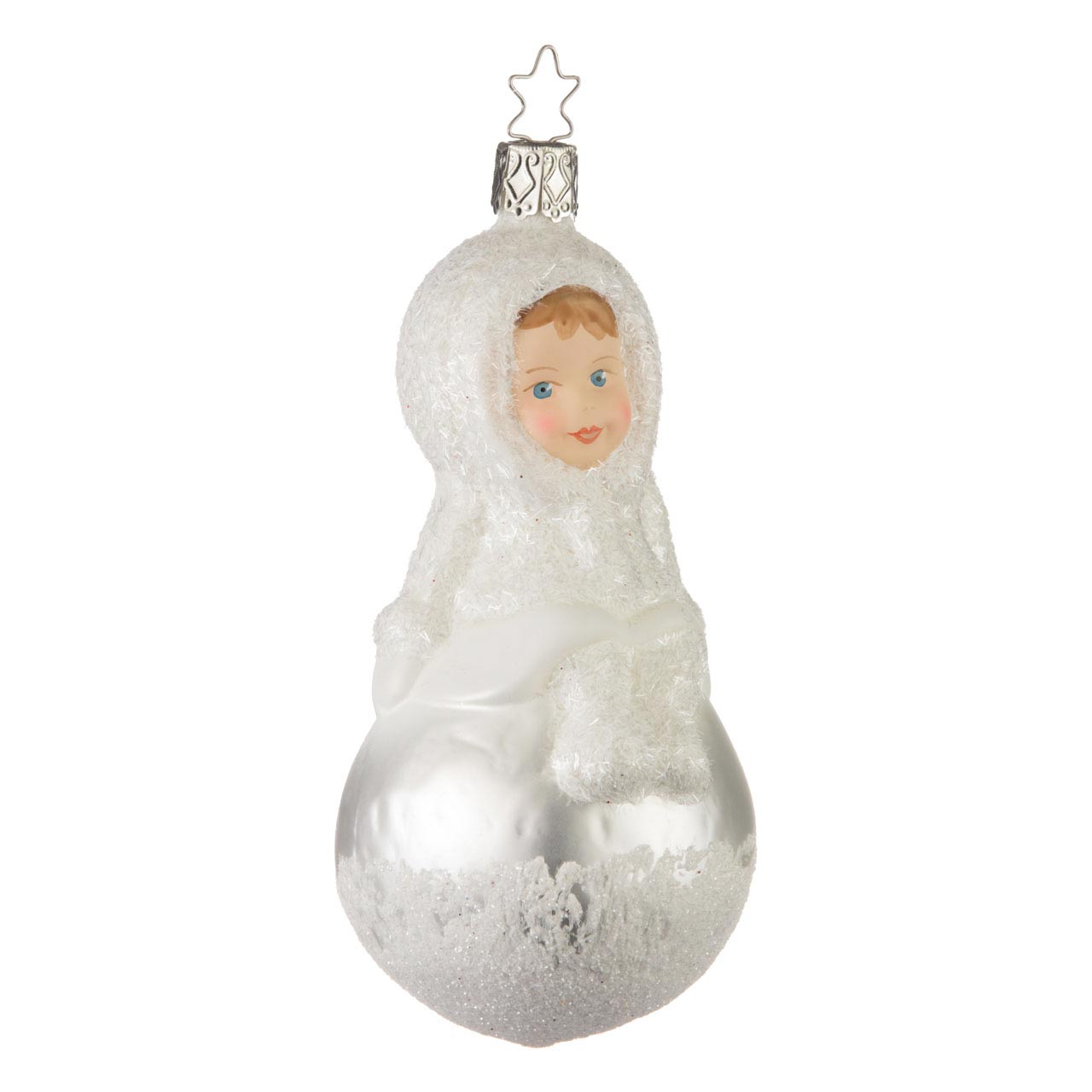 Snow child with snow globe Snow child with snow globe
