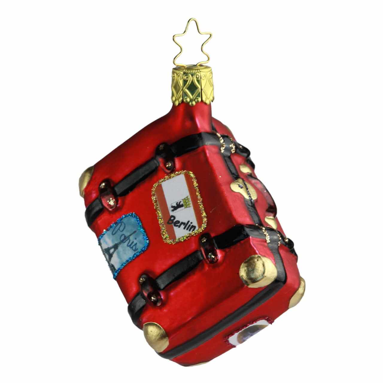 Christmas bauble: Red suitcase
