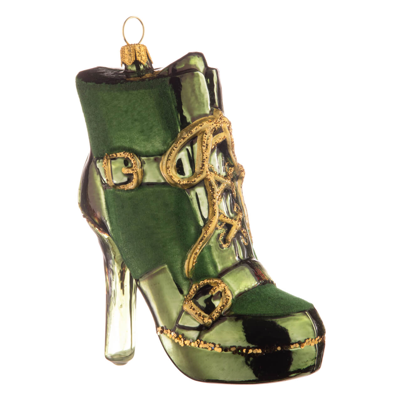 High-heeled boot