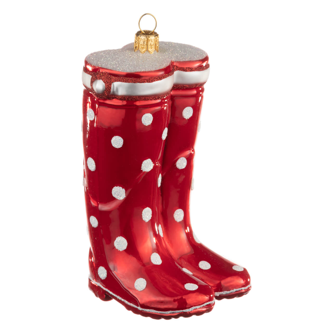 Red wellies with dots
