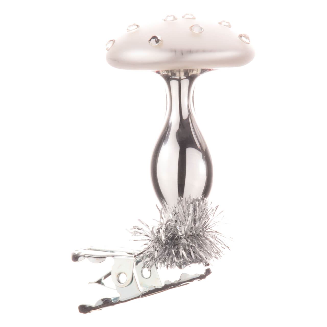 White fly agaric with Swarovski crystals