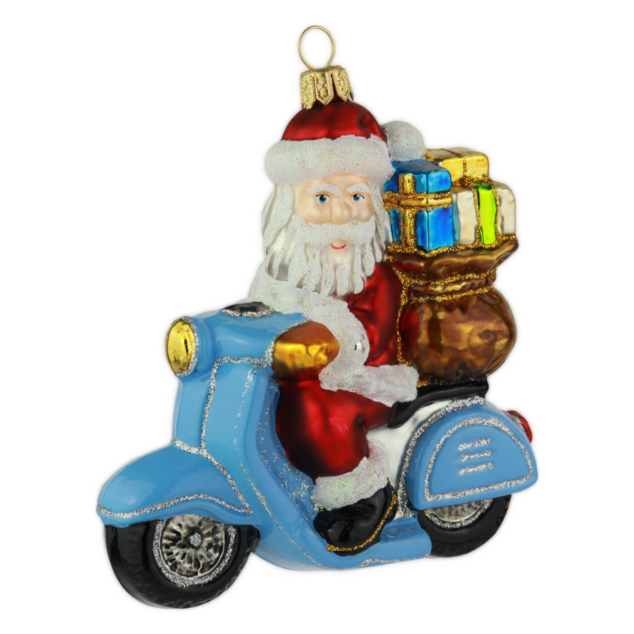 Santa Claus on a Vespa